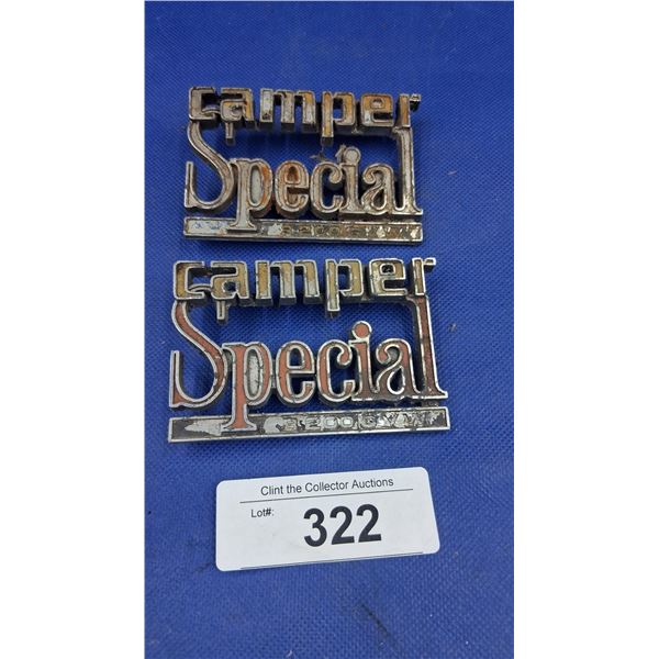 2 vintage truck emblems