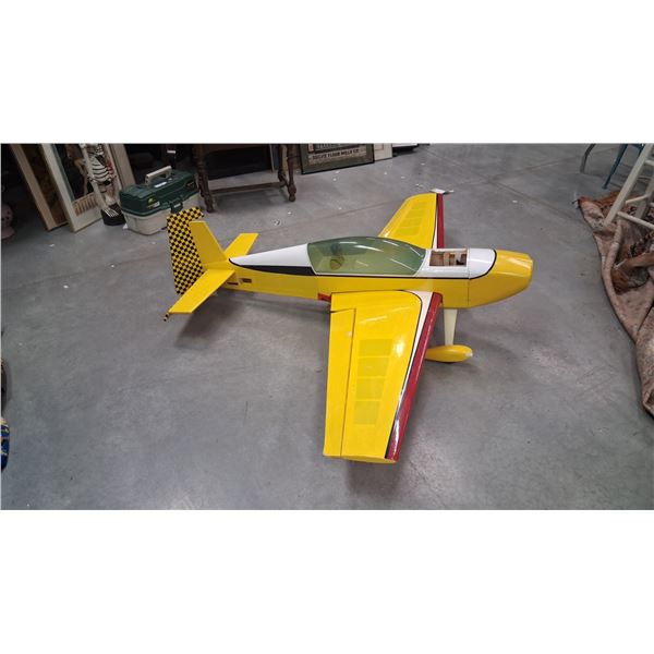 Large RC airplane body with pilot, great for display 65" wingspan