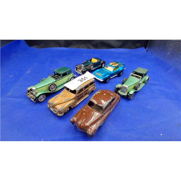 6 vintage die cast vehicles