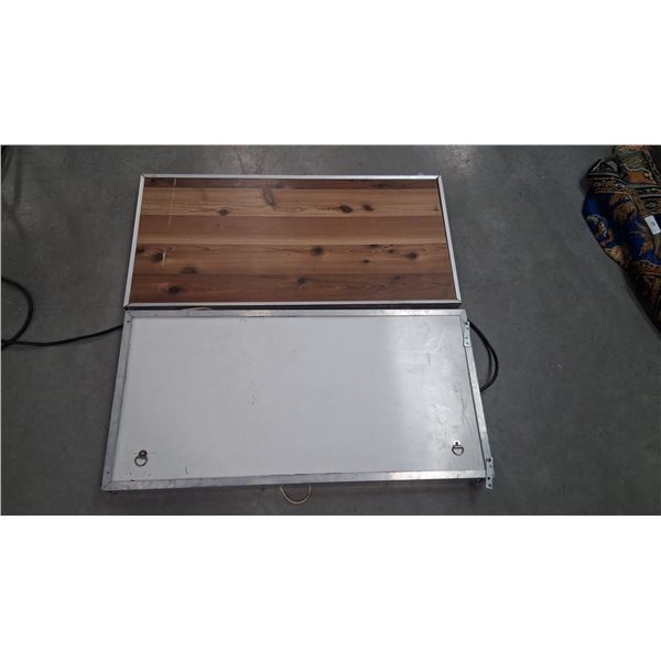 2 light up sign boxes aluminum 36"x18.5"