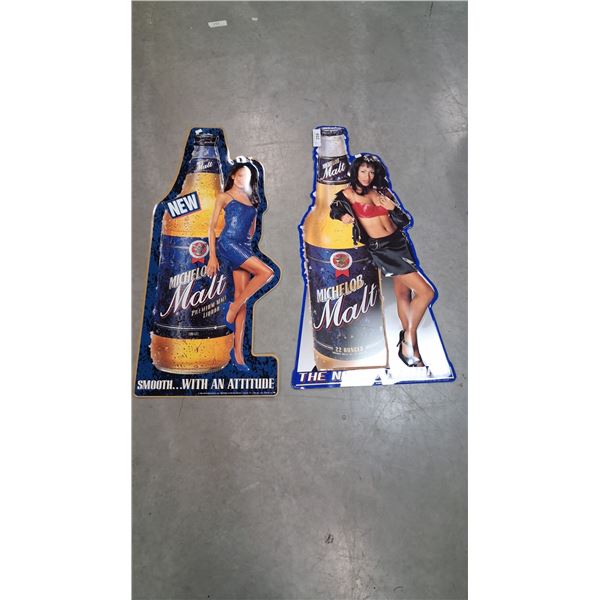 2 tin signs