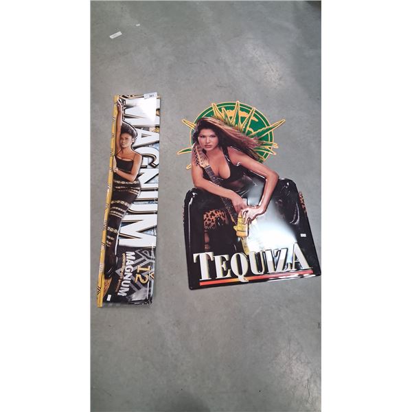2 tin signs