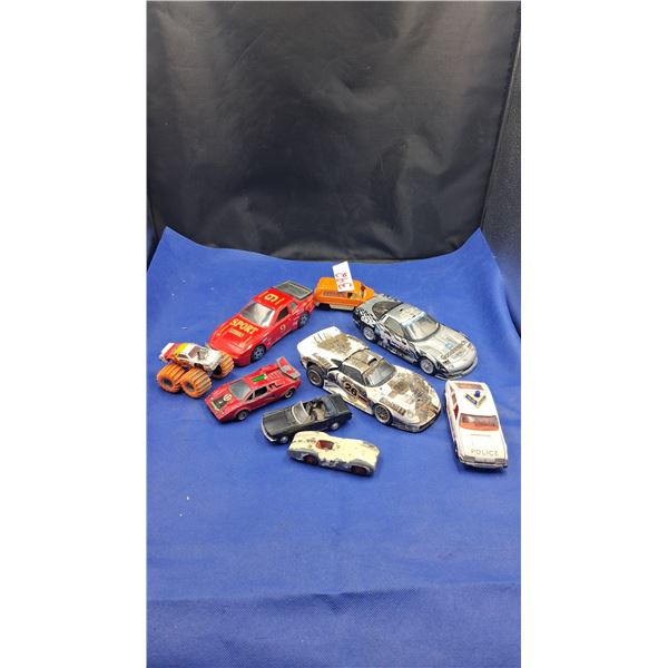 9 vintage die cast vehicles