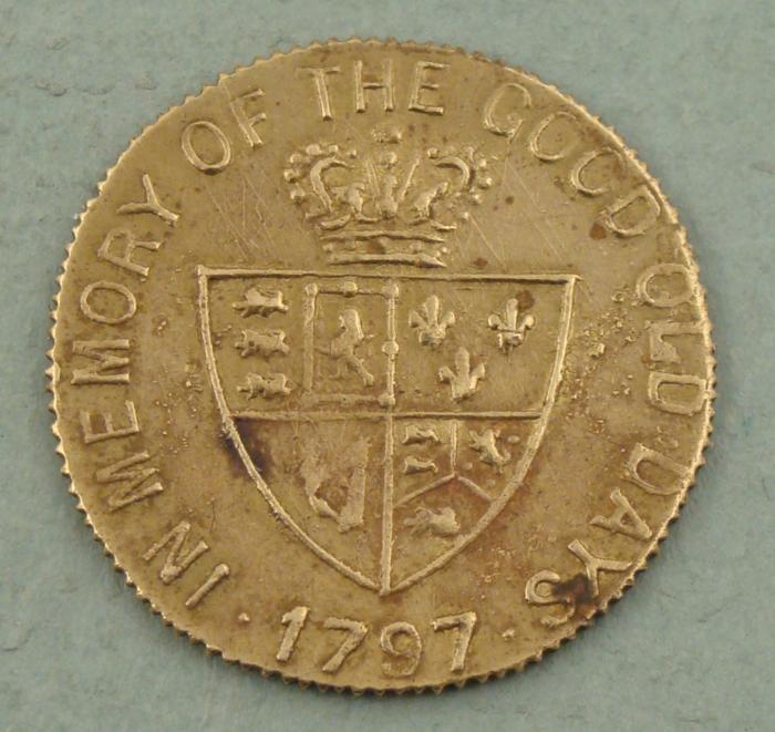 English Spade Guinea 1797 Copy Token? Unusual Coin