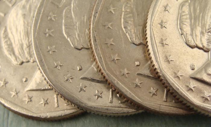 4 Diff Date Susan B Anthony Dollars ERROR 1979 1980