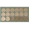 Image 2 : 18 Washington Quarters 1937-1967 12 Silver, 15 Diff