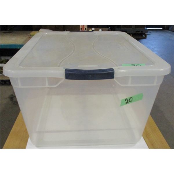ESTATE:  RUBBERMAID STORAGE BOX (APPROX. 24" L X 19" W X 12" H)