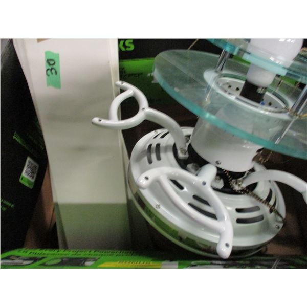 ESTATE:  CEILING FAN C/W LIGHT (21" BLADES)