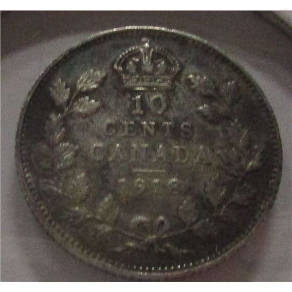 1918 CANADA KING GEORGE V SILVER DIME