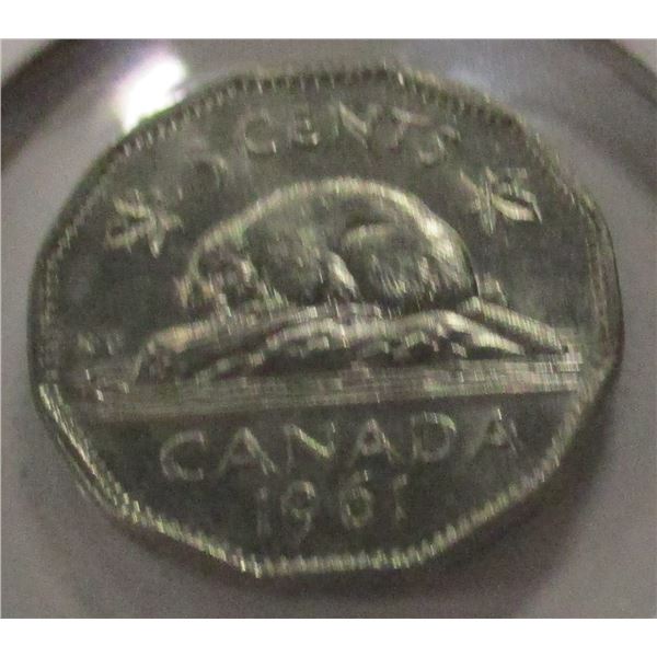 1961 (12 SIDED) CH/BU CANADA NICKELS