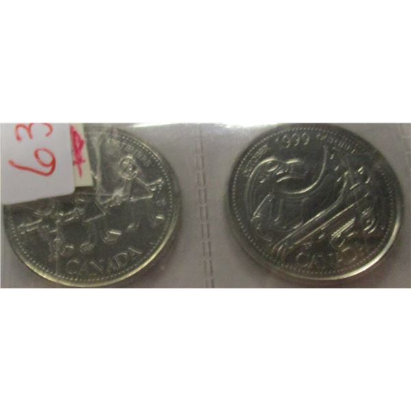 1999 SEPTEMBER/OCTOBER PROOF CANADA QUARTER