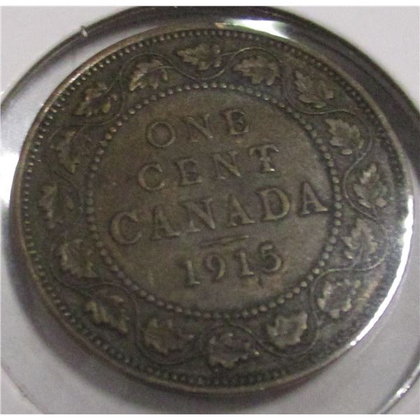 1915 KEY DATE KING GEORGE V CANADA LARGE PENNMY