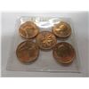 Image 4 : 1963 CH/BU LAST OF CANADA PENNIES (LOT OF 5)
