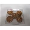 Image 5 : 1963 CH/BU LAST OF CANADA PENNIES (LOT OF 5)