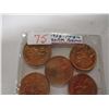 Image 7 : 1963 CH/BU LAST OF CANADA PENNIES (LOT OF 5)
