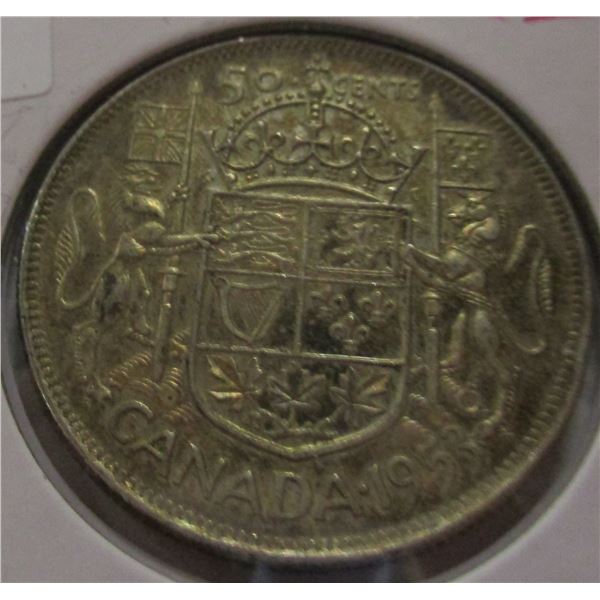 1953 CANADA SILVER HALF DOLLAR