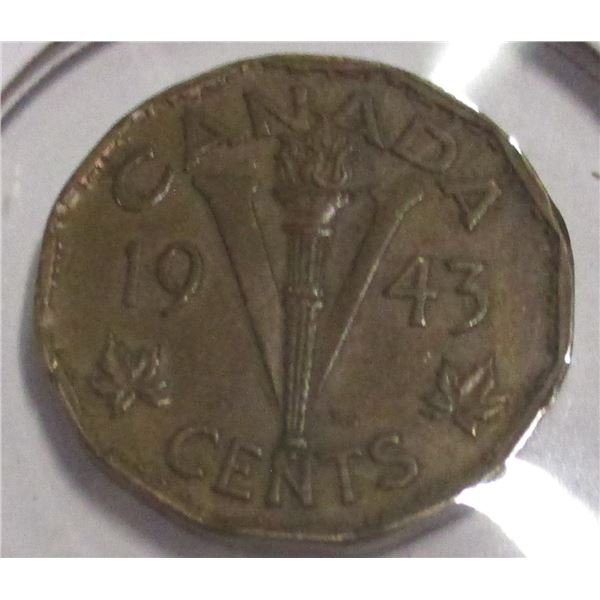 1943 CANADA VICTORY WORLD WAR CANADA NICKEL