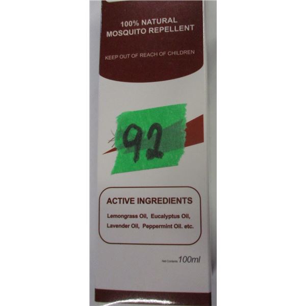 AMAZON (AS IS):  100% NATURAL MOSQUITO REPELLENT
