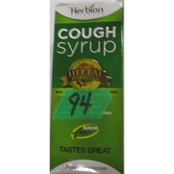 AMAZON (AS IS):  HERBION SUGAR FREE COUGH SYRUP (150 ML)