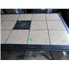 Image 4 : TILE TOP PATIO TABLE (APPROX. 66" X 42")