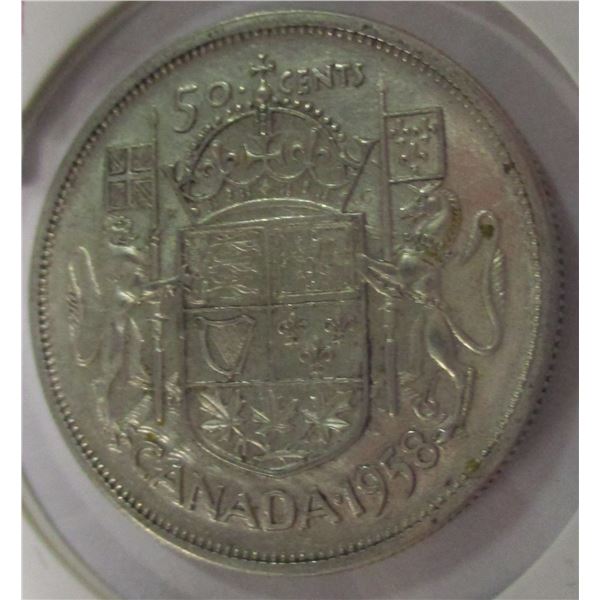 1958 CANADA SILVER HALF DOLLAR
