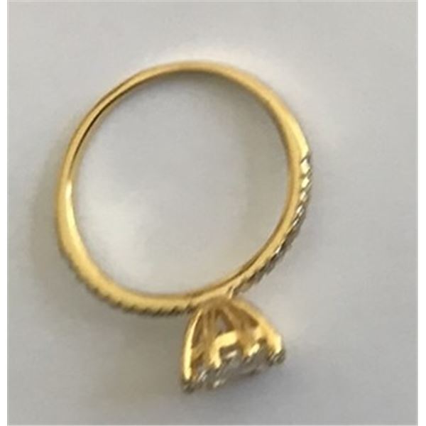 RS6.5 MM 10 KT GP RING WITH STONE & CERTIFICATE