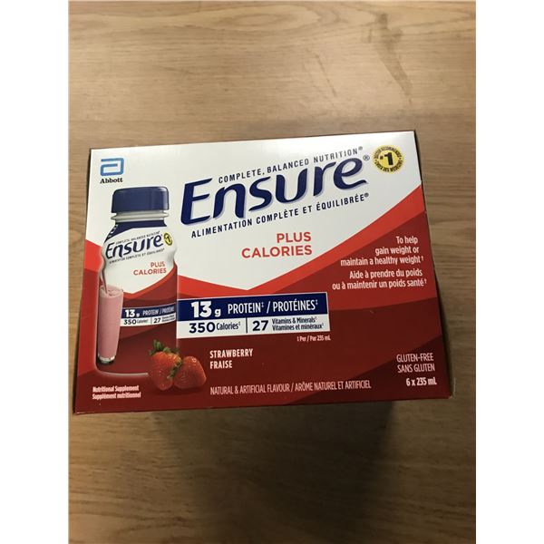 ENSURE STRAWBERRY PLUS CALORIES DRINK (6 BOTTLES X 235 ML)