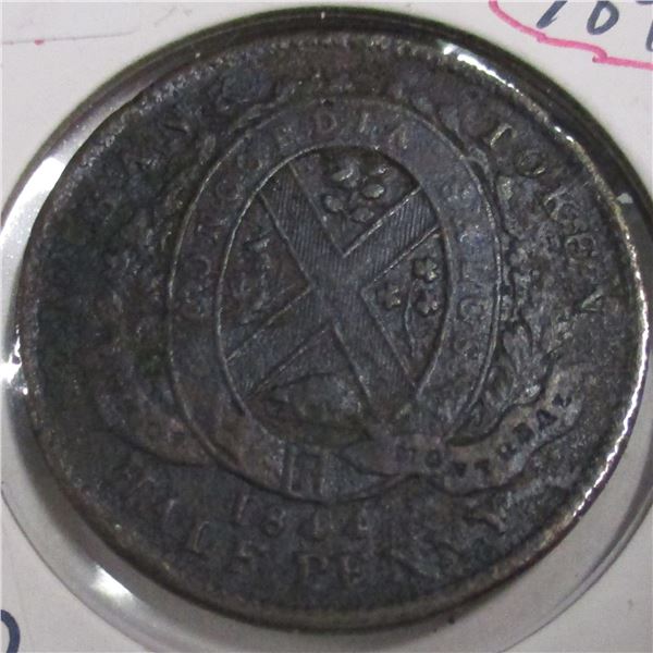 1844 VF BANK OF MONTREAL PENNY TOKEN