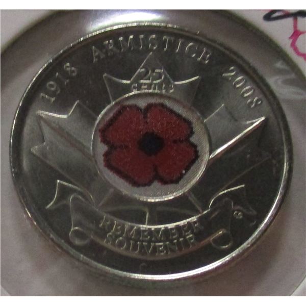 1918 - 2008 CH/BU ARMISTICE CANADA QUARTER