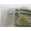Image 6 : 1973 SET OF SEQUENTIAL SERIAL NUMBER LAST OF CANADA $1 BILLS