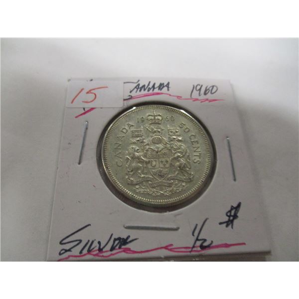 1960 CANADA SILVER HALF DOLLAR
