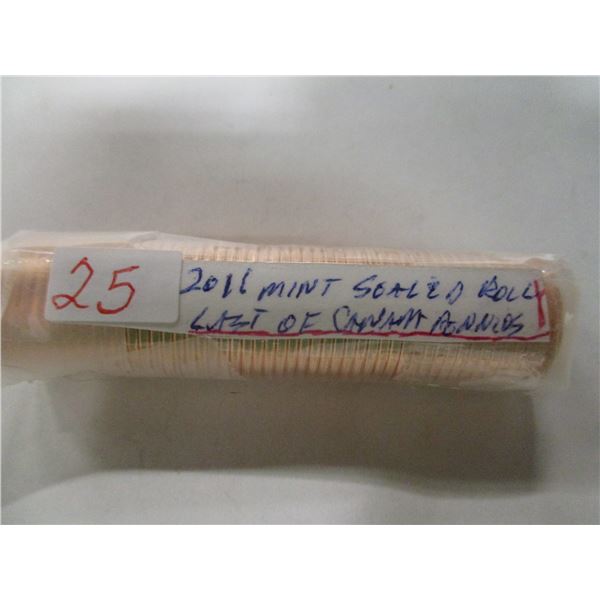 2011 MINT SEALED ROLL LAST OF CANADA PENNIES