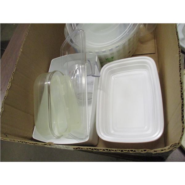 BOX C/W ASSORTED PLASTICWARE