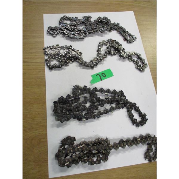 LIKE NEW:  4 - 24" CHAIN SAW CHAINS