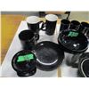 Image 3 : ESTATE:  ASSORTMENT OF BLACK DISHWARE