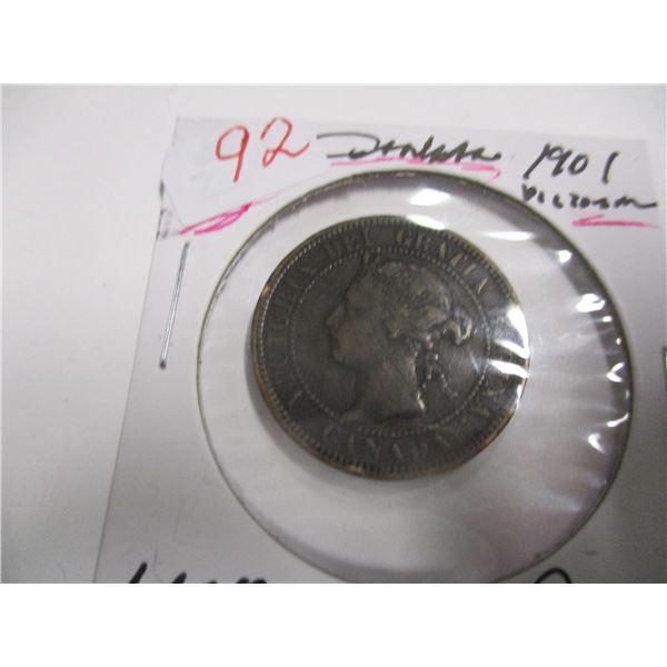 1901 CANADA VICTORIAN LARGE PENNY