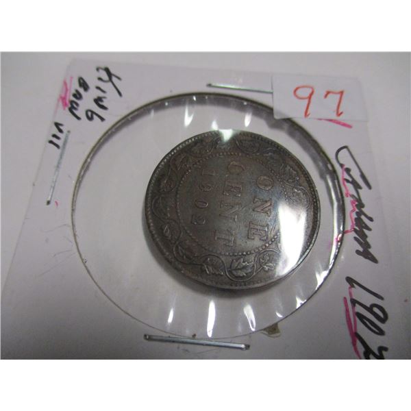 1902 CANADA KING EDWARD VII LARGE PENNY