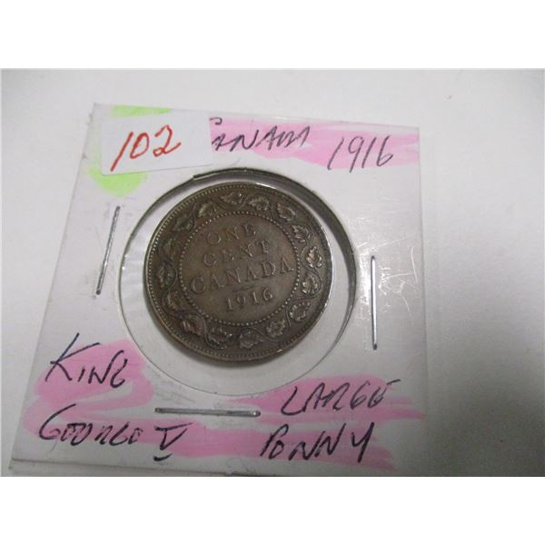 1916 CANADA KING GEORGE V LARGE PENNY