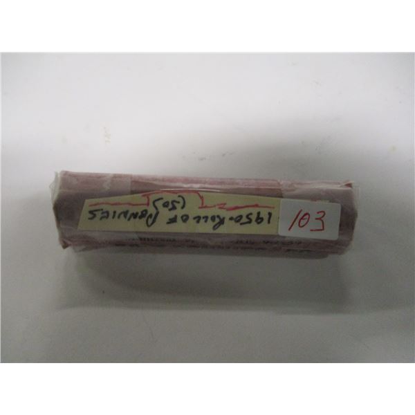 1950 ROLL OF 50 CANADA KING GEORGE VI PENNIES