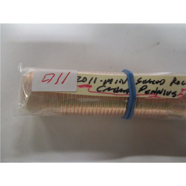 2011 MINT SEALED ROLL LAST OF CANADA PENNIES