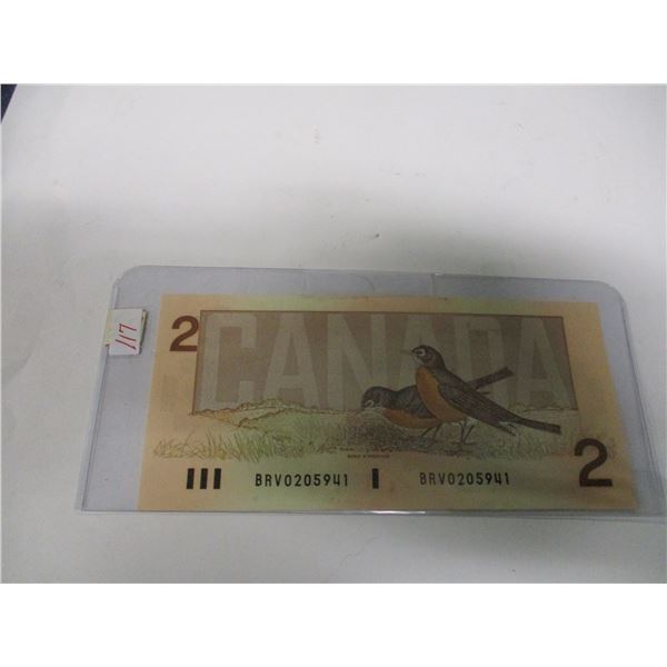 1986 CANADA BIRD SERIES $2 BILL