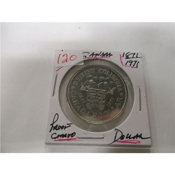 1871 - 1971 PROOF CAMEO CANADA DOLLAR
