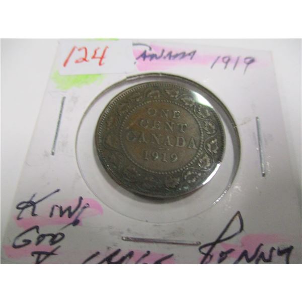 1919 CANADA KING GEORGE V LARGE PENNY