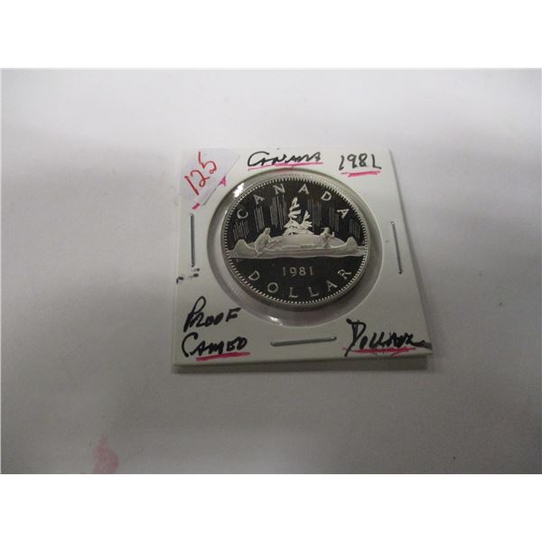 1981 PROOF CAMEO CANADA DOLLAR
