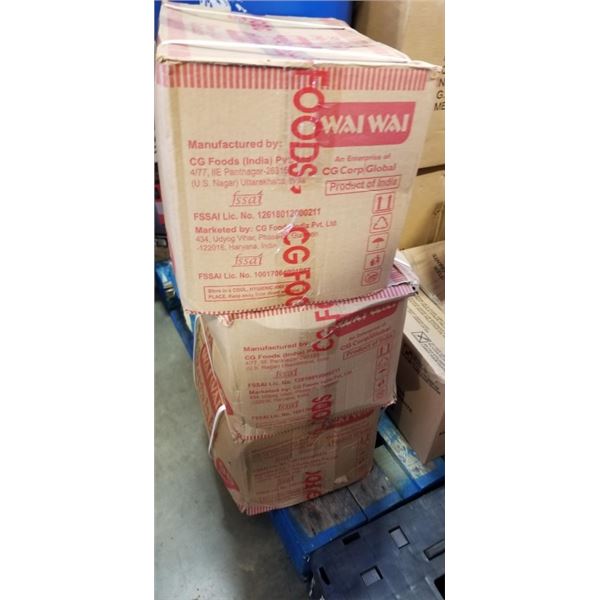 3 BOXES OF WAI WAI READY TO EAT CHICKEN NOODLES BB 07/2026
