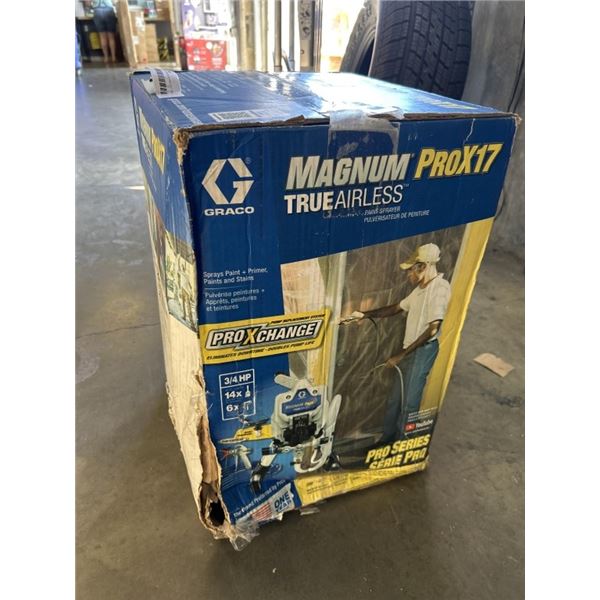 NEW GRACO MAGNUM PRO X17 TRUE AIRLESS PAINT SPRAYER, NEW IN BOX