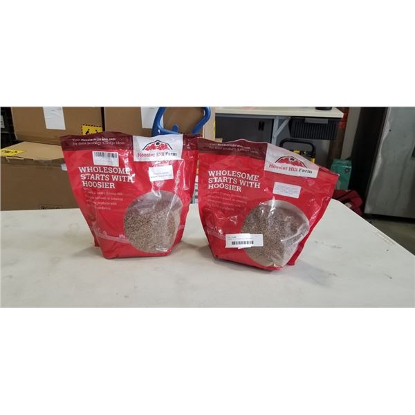 2 BAGS OF HOOSIER HILL TEXTURED VEGETABLE PROTEIN