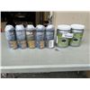 Image 1 : 2 NEW BOTTLES MODERN MASTERS METALLIC PAINT COLLECTION (SILVER) AND 3 BOTTLES SAMAN WOOD STAIN (AZUR