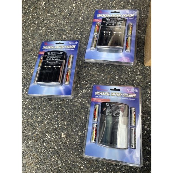 3 NEW RECHARGEABLE 'AA' BATTERY SETS INCLUDING 12 BATTERIES