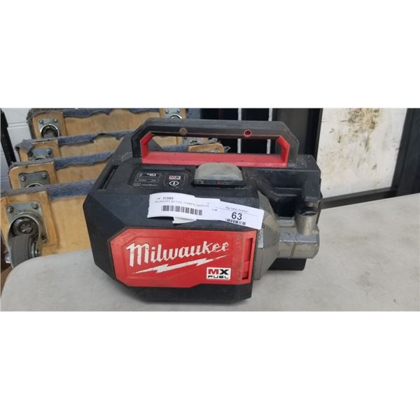 MILWAUKEE MX FUEL CONRETE VIBRATOR, NO BATTERY OR WHIP, WORKING
